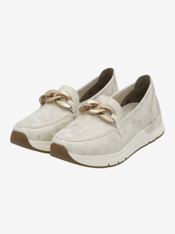 Rieker Cream women's moccasins Rieker