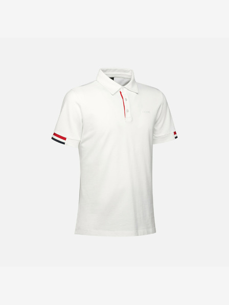 Geox Biela pánska polokošeľa Geox