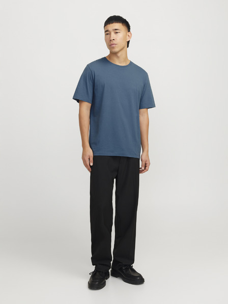 Jack & Jones Modré pánske základné tričko Jack & Jones