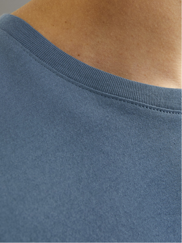 Jack & Jones Modré pánske základné tričko Jack & Jones