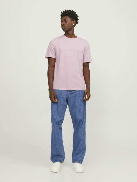 Jack & Jones Ružové pánske tričko Jack & Jones