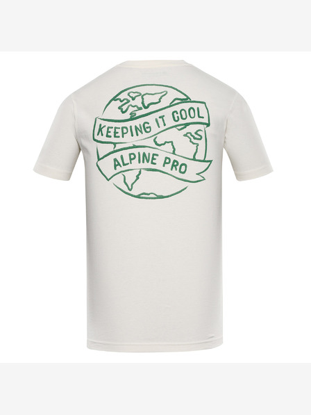 ALPINE PRO Pánske tričko z organickej bavlny ALPINE PRO TERMES 2 creme variant pb