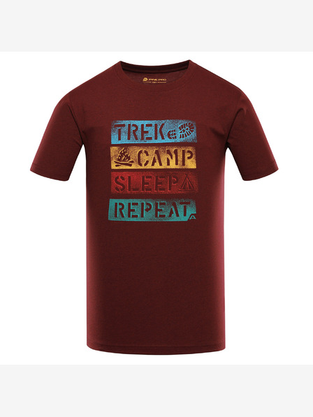 ALPINE PRO Pánske rýchloschnúce tričko s cool dry ALPINE PRO BOLEN 2 merlot variant pb
