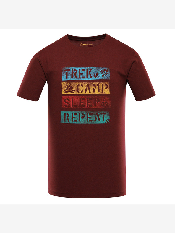 ALPINE PRO Pánske rýchloschnúce tričko s cool dry ALPINE PRO BOLEN 2 merlot variant pb