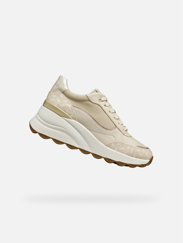 Geox Krémové dámske tenisky Geox Spherica EC13