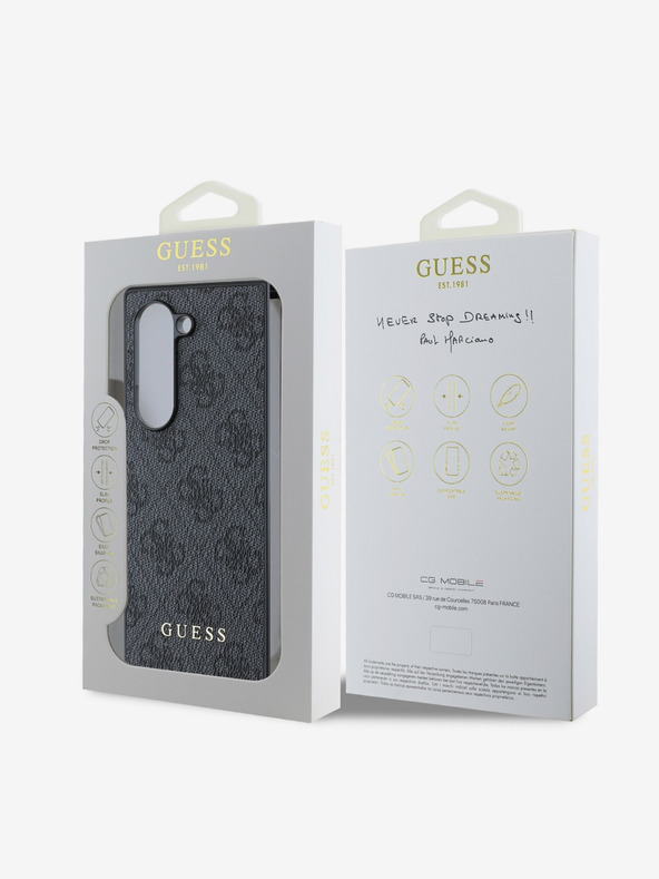 Guess Guess 4G Charm zadný kryt pre Samsung Galaxy Z Fold 6 sivý