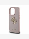 Guess Guess PU Grained 4G Metal Logo Back Cover pre iPhone 15 Pro Pink