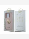 Guess Guess PU Grained 4G Metal Logo Back Cover pre iPhone 15 Pro Pink
