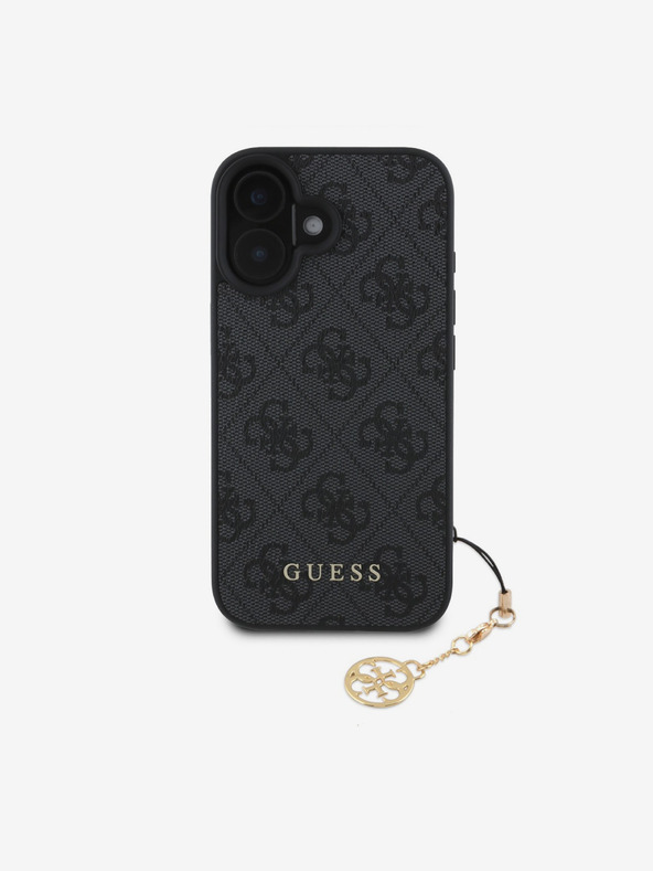 Guess Guess 4G Charm zadný kryt pre iPhone 16 Tone on Tone sivý