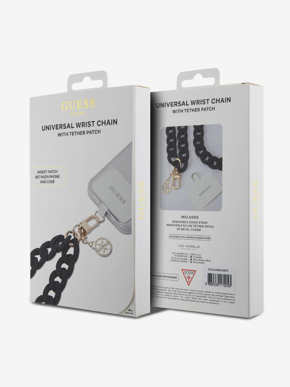 Guess Guess univerzálny remienok na ruku 4G Charm čierny