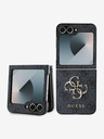 Guess Guess PU 4G kovový zadný kryt s logom pre Samsung Galaxy Z Flip 6 sivý