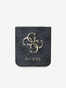 Guess Guess PU 4G kovový zadný kryt s logom pre Samsung Galaxy Z Flip 6 sivý