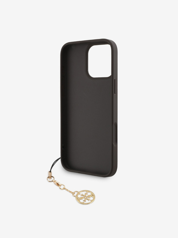 Guess Guess 4G očarujúci zadný kryt pre iPhone 16 Pro Max Tone on Tone Brown