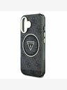 Guess Guess IML 4G Glitter and Triangle Logo MagSafe zadný kryt pre iPhone 16 Black