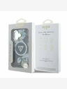 Guess Guess IML Glitter Magnolia and Triangle Logo MagSafe zadný kryt pre iPhone 16 čierny