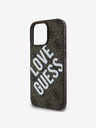 Guess Guess PU Leather 4G Big Love Logo MagSafe zadný kryt pre iPhone 16 Pro hnedý