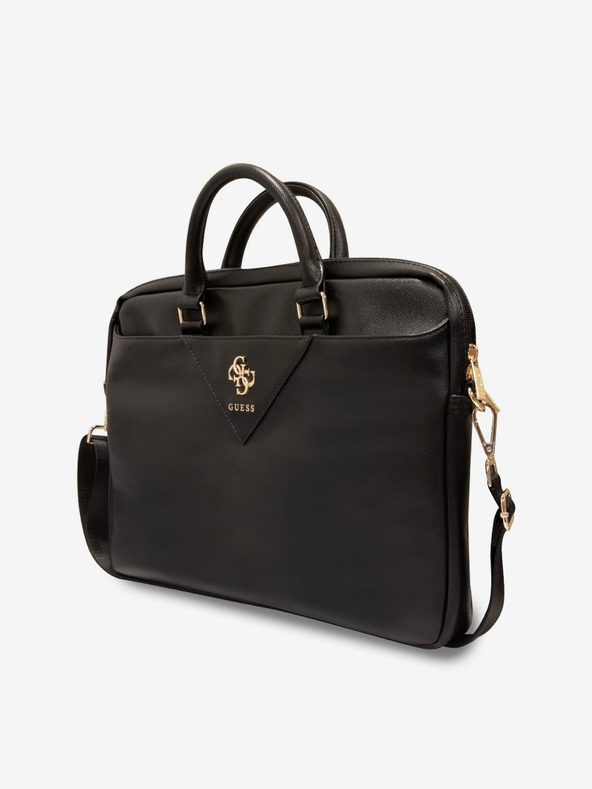 Guess Guess PU Grained 4G Metal Logo taška na notebook 15/16" čierna