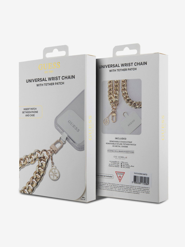 Guess Univerzální Popruh na Ruku 4G Charm Gold Obal na telefón