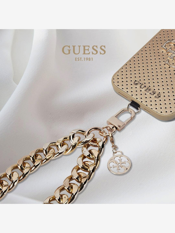 Guess Univerzální Popruh na Ruku 4G Charm Gold Obal na telefón