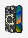 Guess IML 4G Peony MagSafe Zadní Kryt pro iPhone 16 Pro Max Black Obal na telefón