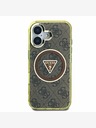 Guess Guess IML 4G Glitter and Triangle Logo MagSafe zadný kryt pre iPhone 16 hnedý