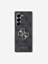 Guess Guess PU 4G Kovový zadný kryt s logom pre Samsung Galaxy Z Fold 6 Grey
