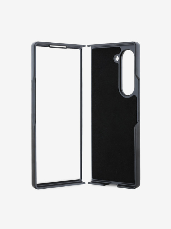 Guess Guess PU 4G Kovový zadný kryt s logom pre Samsung Galaxy Z Fold 6 Grey