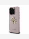 Guess Guess PU Grained 4G Metal Logo Back Cover pre iPhone 16 Pro Max ružový