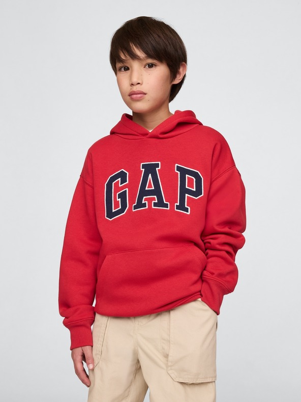 GAP Detská mikina s logom a fleece GAP