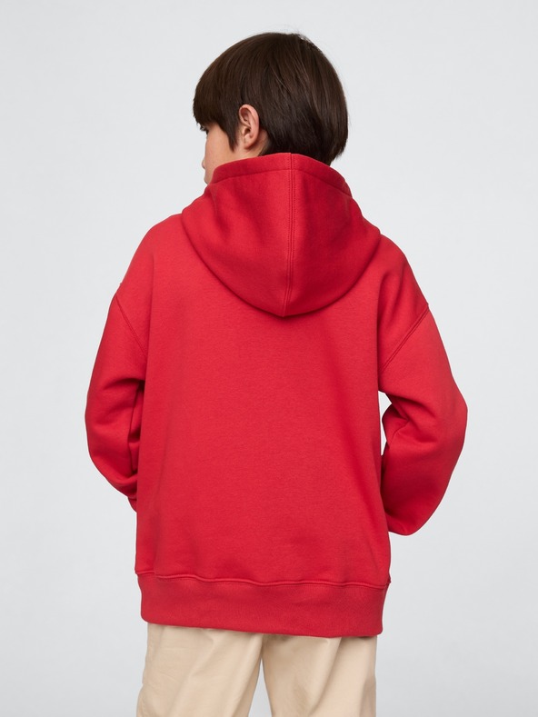 GAP Detská mikina s logom a fleece GAP