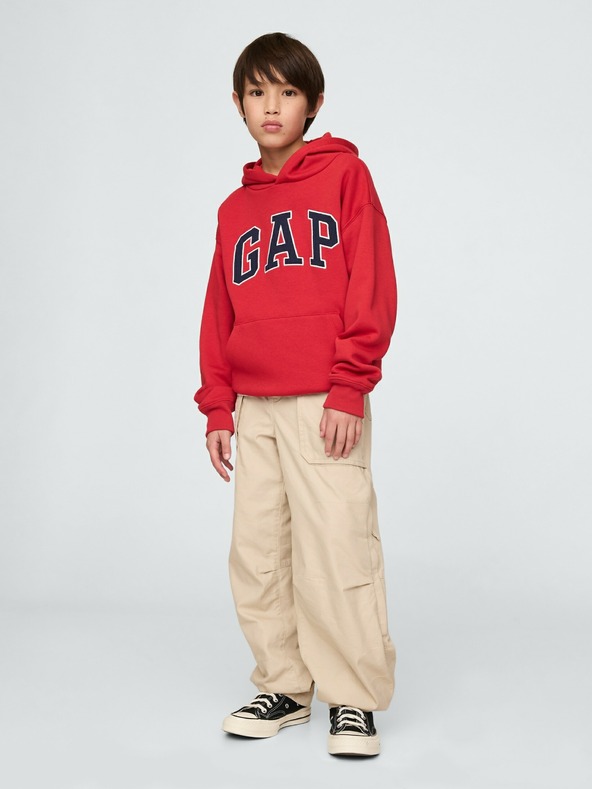 GAP Detská mikina s logom a fleece GAP