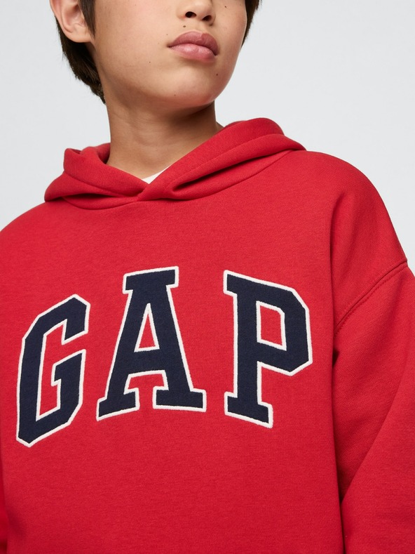 GAP Detská mikina s logom a fleece GAP