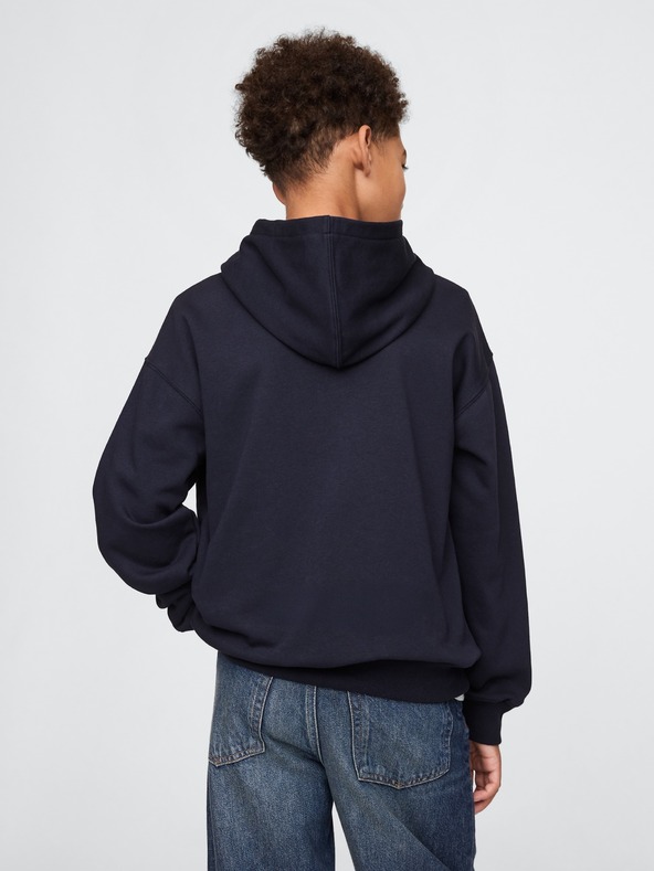 GAP Detská mikina s logom a fleece GAP