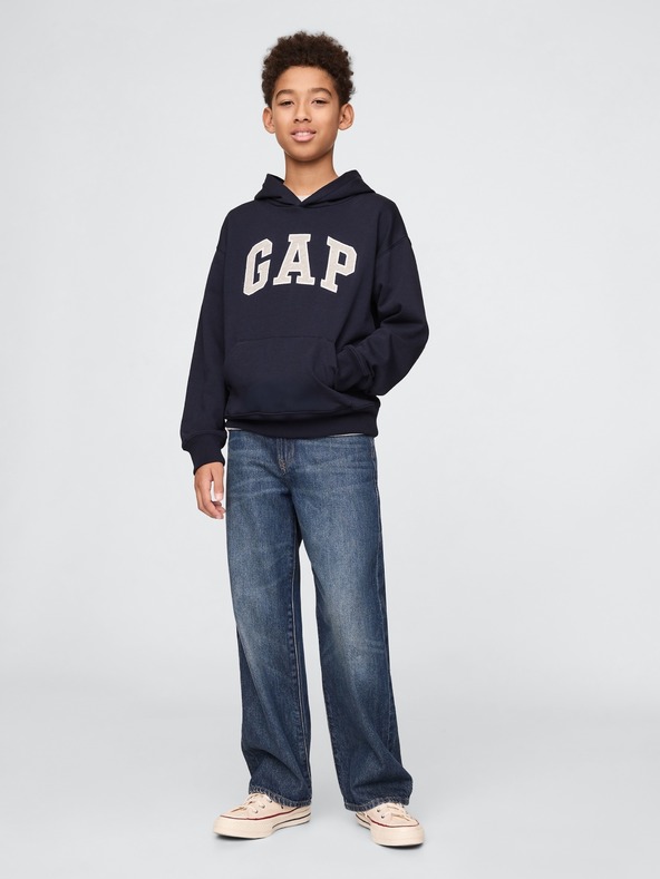 GAP Detská mikina s logom a fleece GAP