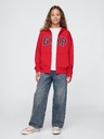 GAP Detská mikina s logom a fleece GAP