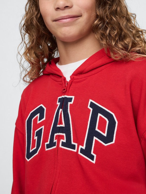 GAP Detská mikina s logom a fleece GAP