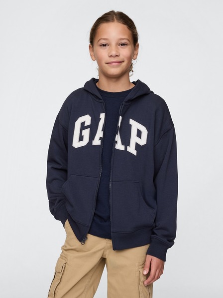 GAP Detská mikina s logom a fleece GAP