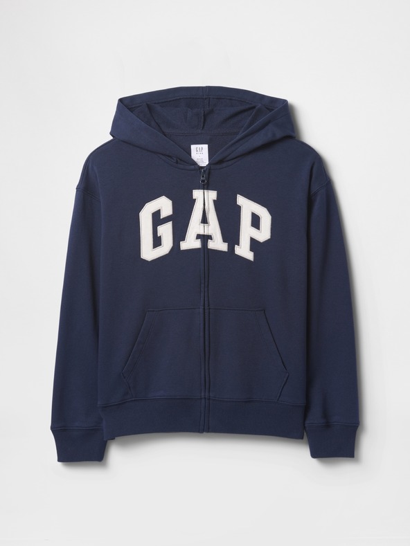 GAP Detská mikina s logom a fleece GAP
