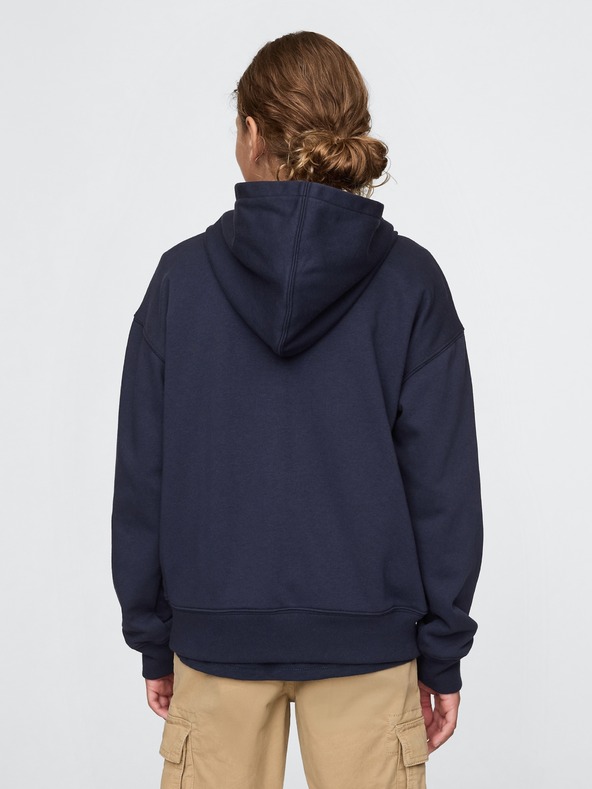 GAP Detská mikina s logom a fleece GAP