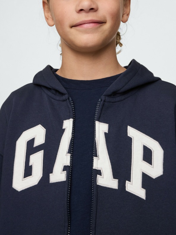 GAP Detská mikina s logom a fleece GAP