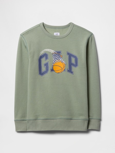 GAP Detská mikina s logom a fleece GAP