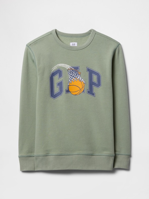 GAP Detská mikina s logom a fleece GAP