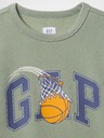 GAP Detská mikina s logom a fleece GAP