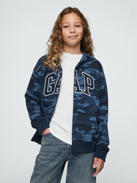 GAP Detská mikina s logom a fleece GAP