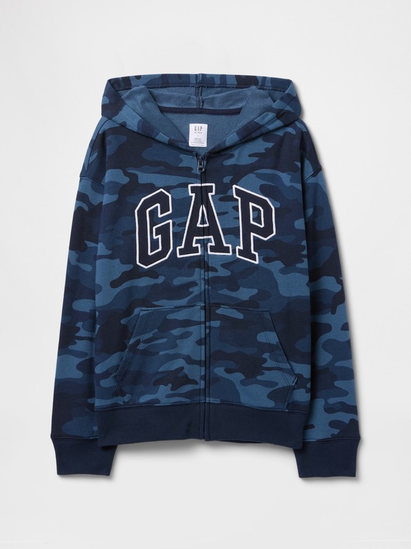 GAP Detská mikina s logom a fleece GAP
