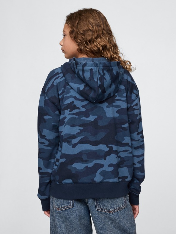GAP Detská mikina s logom a fleece GAP