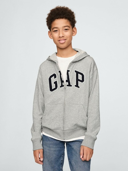 GAP Detská mikina s logom a fleece GAP