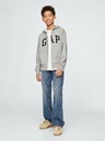 GAP Detská mikina s logom a fleece GAP