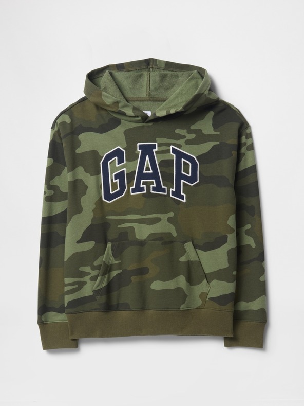 GAP Detská mikina s logom a fleece GAP
