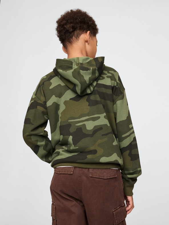 GAP Detská mikina s logom a fleece GAP